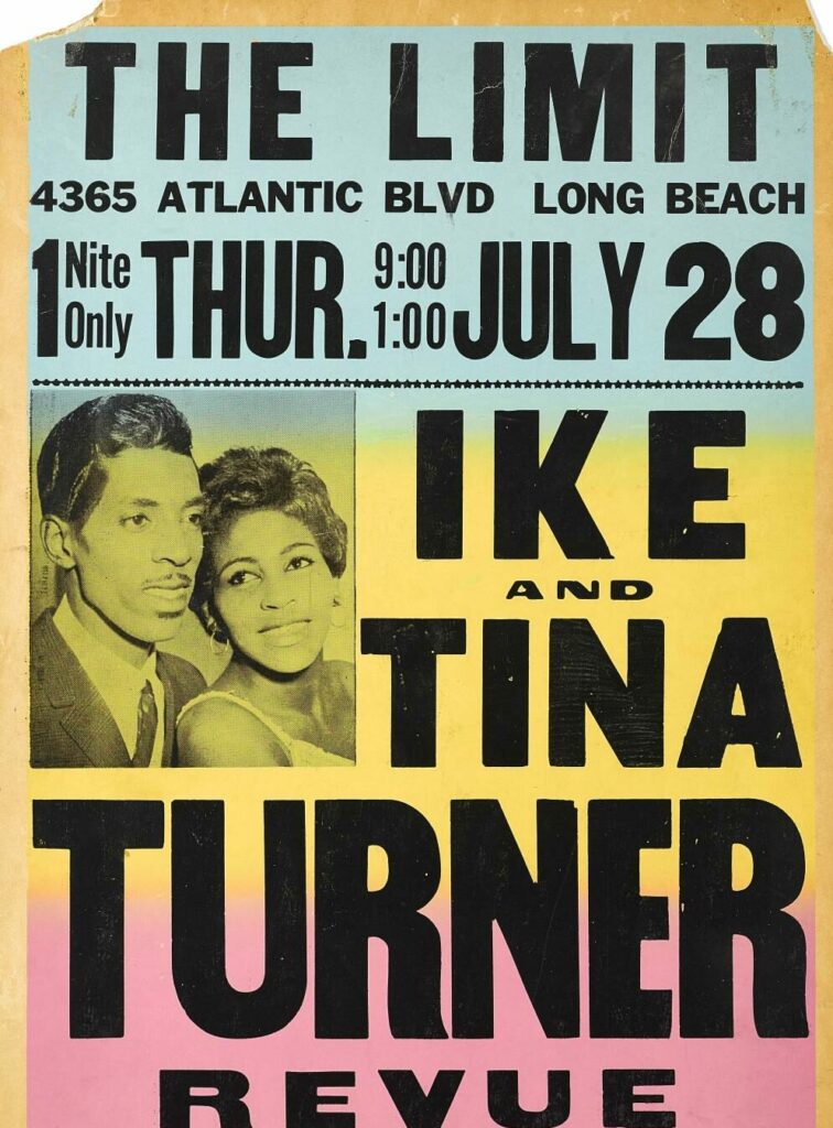 A poster for one of Ike and Tina's several appearances at The Limit nightclub in Bixby Knolls.