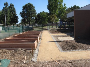 Peace Garden under construction