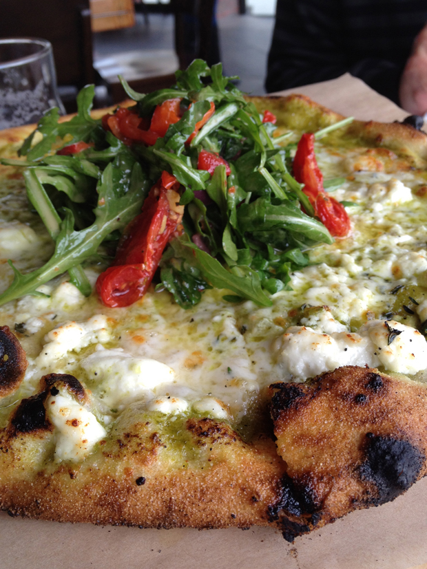 The Arugula Salad Foldover Pizza was made with local goat cheese! Arugula Salad Foldover Pizza