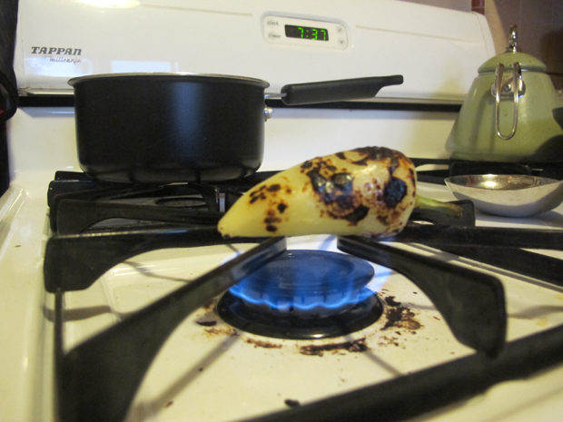 Roasting the chili