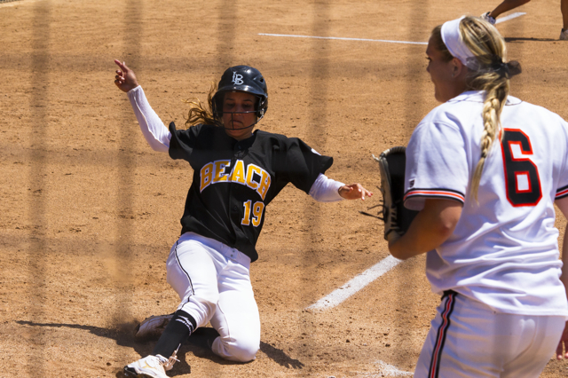 Sophomore slugger Sarah Carrasco powered LBSU to Big West title. Photo courtesy of Michael Chan Yee.