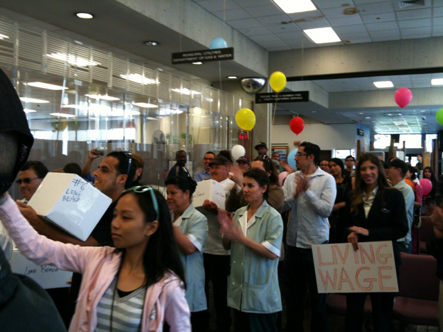 Delivering the signatures to the City Clerk's office
