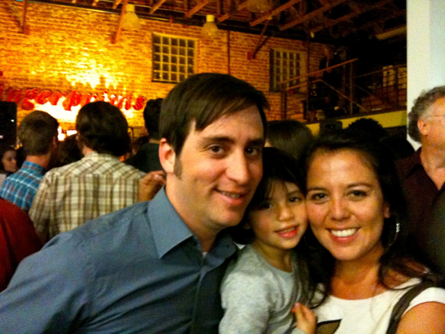 The Escobar family at Fingerprints just after Saturday's set by Free Moral Agents.