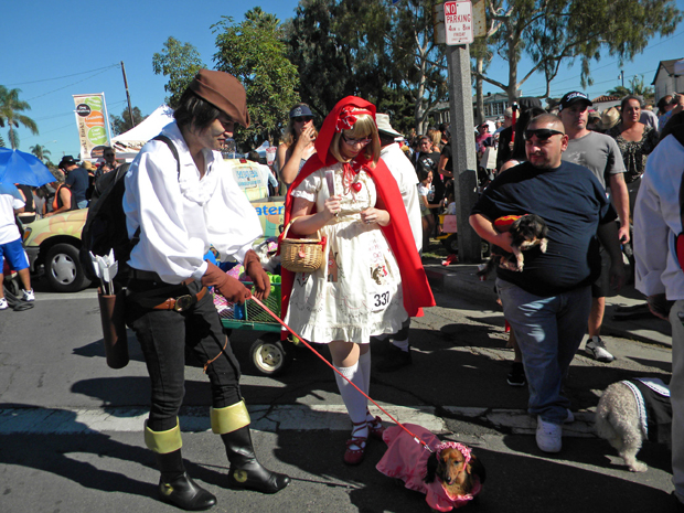 Robin and Red Riding Hoods and DAchsie in Grammas clothing