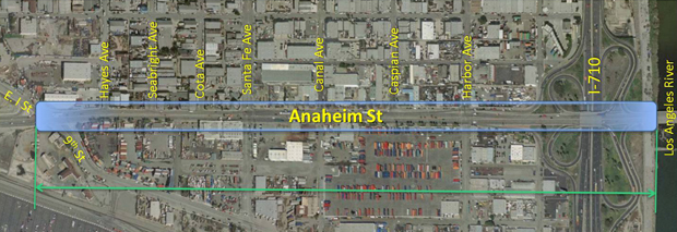 Anaheim St map