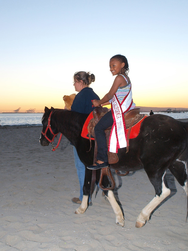 Little MIss LB on horsie