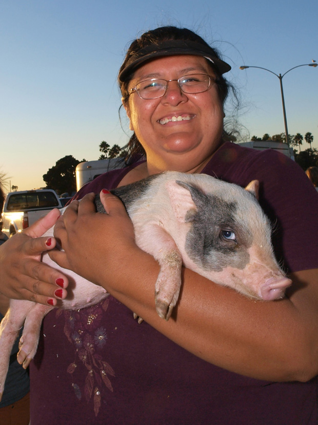 Marleen and pig