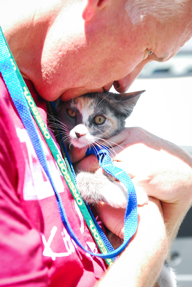 Jimmy kissing cat