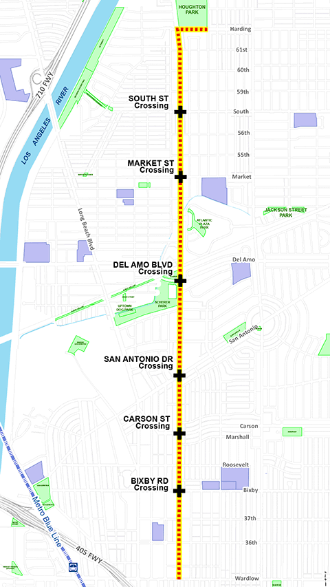 BeachStreets Uptown map