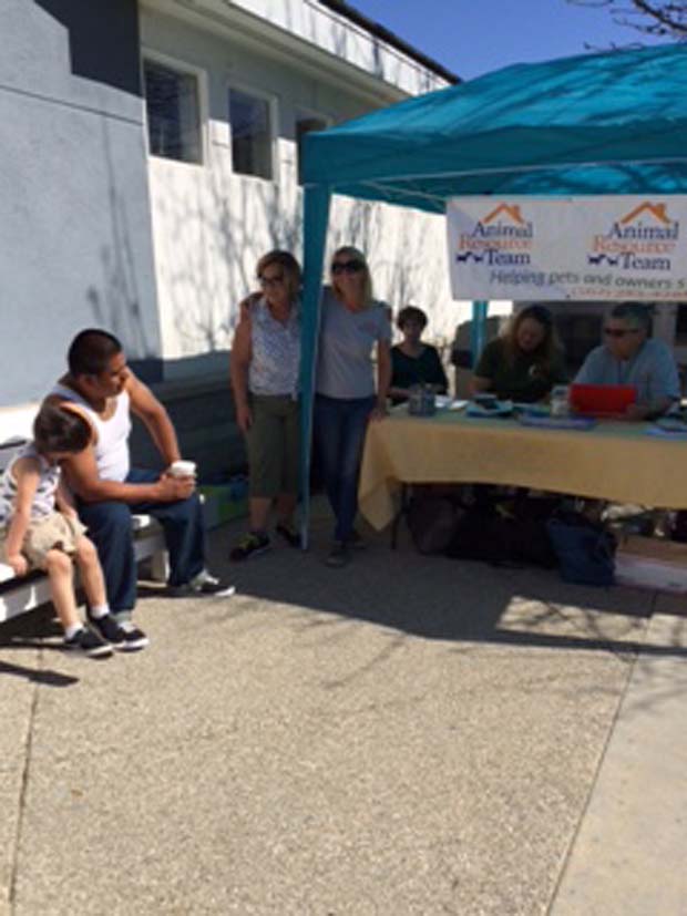 People at shelter