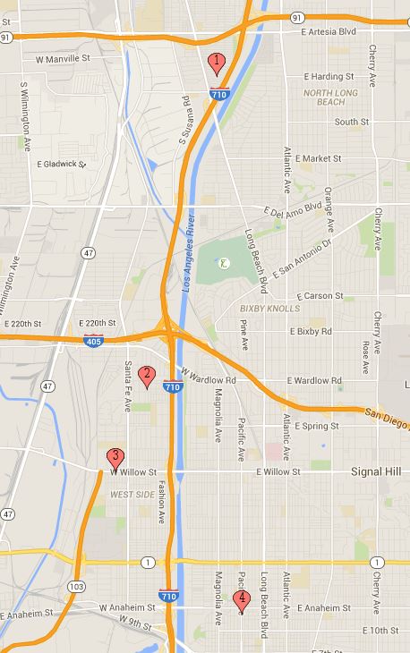 updated four shootings map