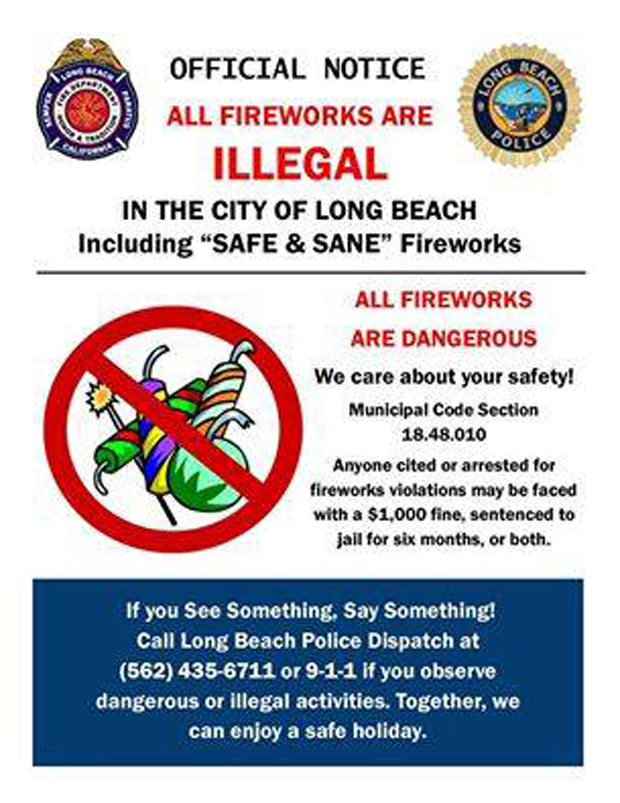 Fireworks are illegal