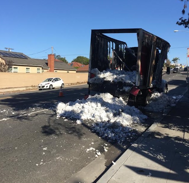 moving truck fire