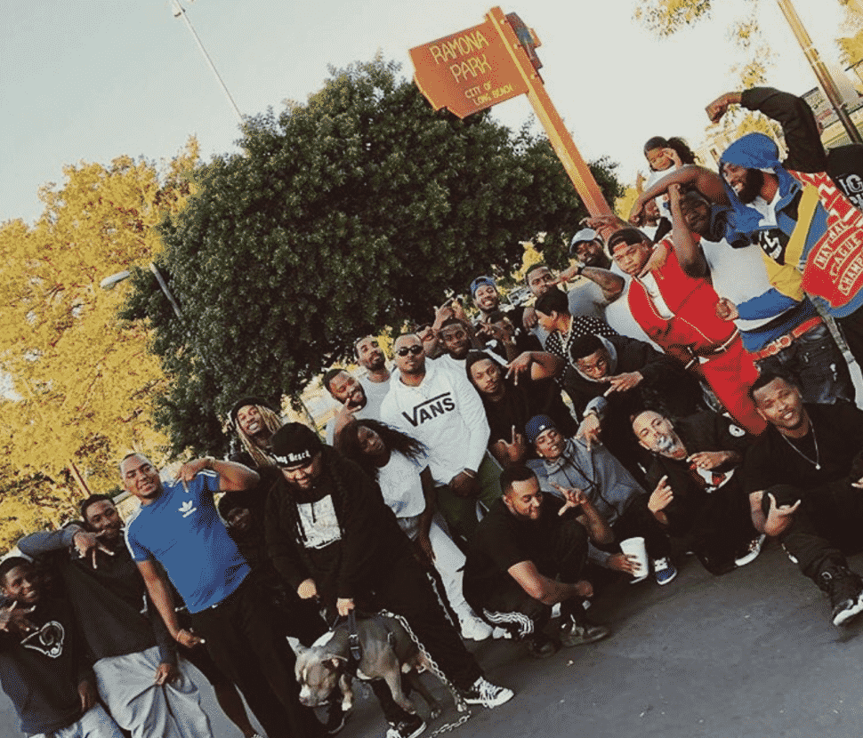 Ramona Park residents gathered for the video shoot of Vince Staples "Fun!" this past October. Courtesy of @waxxtho.