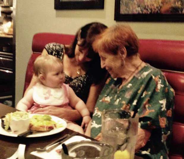 Miriam granddaughter Andy and great-granddaughter Kyla