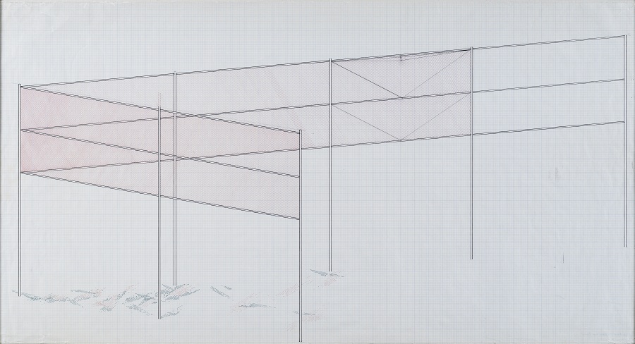 Two Running Violet V Forms - 1982
