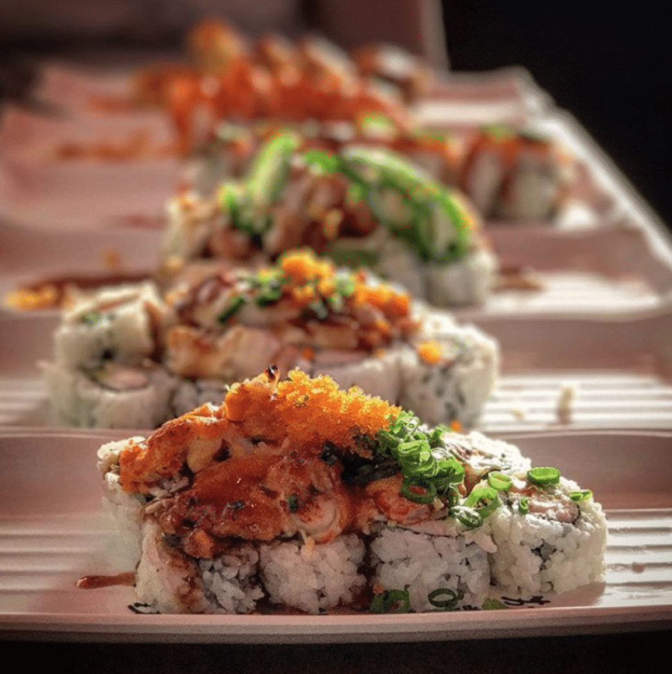 Maru Maki's array of sushi rolls. Photo by Brian Addison.