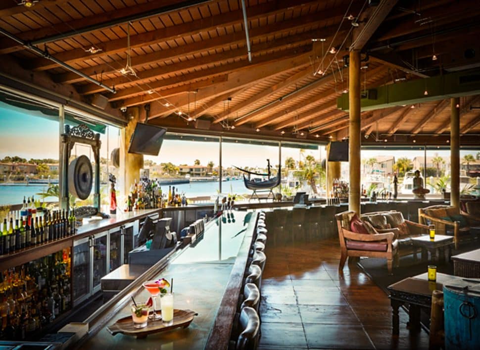 Tantalūm's interior facing Alamitos Bay in Long Beach.