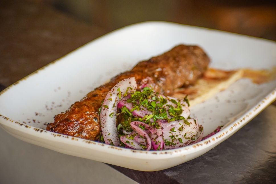 Downtown Long Beach's Ammatolí offers Middle Eastern food; this is its beef kafta. Photo by Brian Addison.