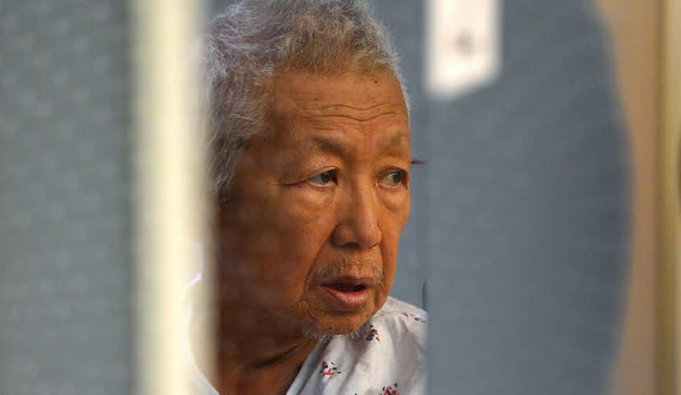 Thomas Kim, 77, at his most recent court appearance, while awaiting trial in the death of Capt. David Rosa. Photo by a pool photographer.