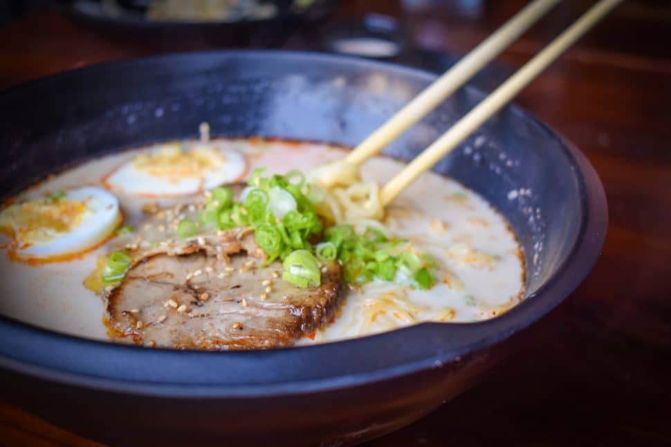 Downtown Long Beach's Gu Ramen, based out of Laguna Beach, and their bowl of Hakata ramen. Photo by Brian Addison.