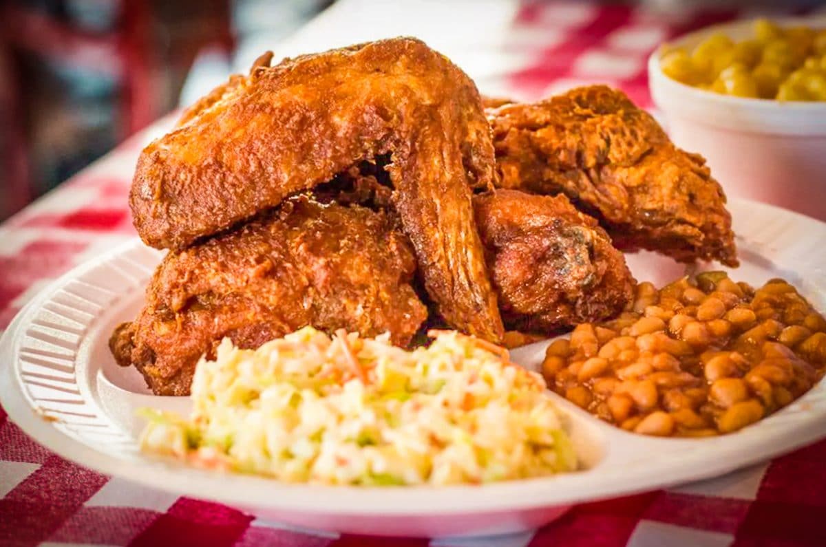 Gus's three piece combo is some of the best fried chicken you'll have this side of Memphis. Photo by Brian Addison.