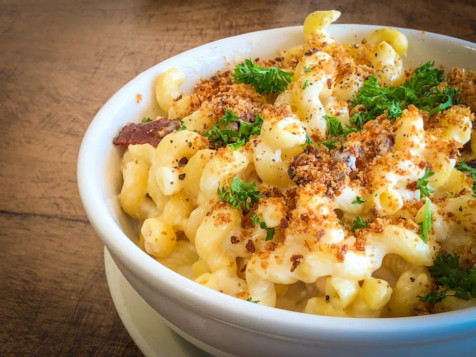 Plunge's "Bringing Sexy Mac" triple-cheese macaroni is the definition of decadence. Photo by Brian Addison.