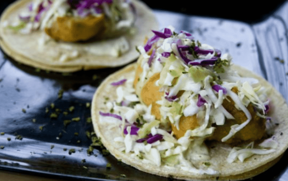 Seabirds Kitchen's famed avocado tacos. Photo by Brian Addison.