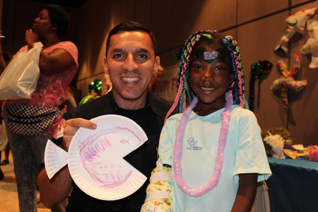 Long Beach firefighters helped bring summertime fun to hospitalized patients at Miller Children’s & Women’s during a beach-themed party.