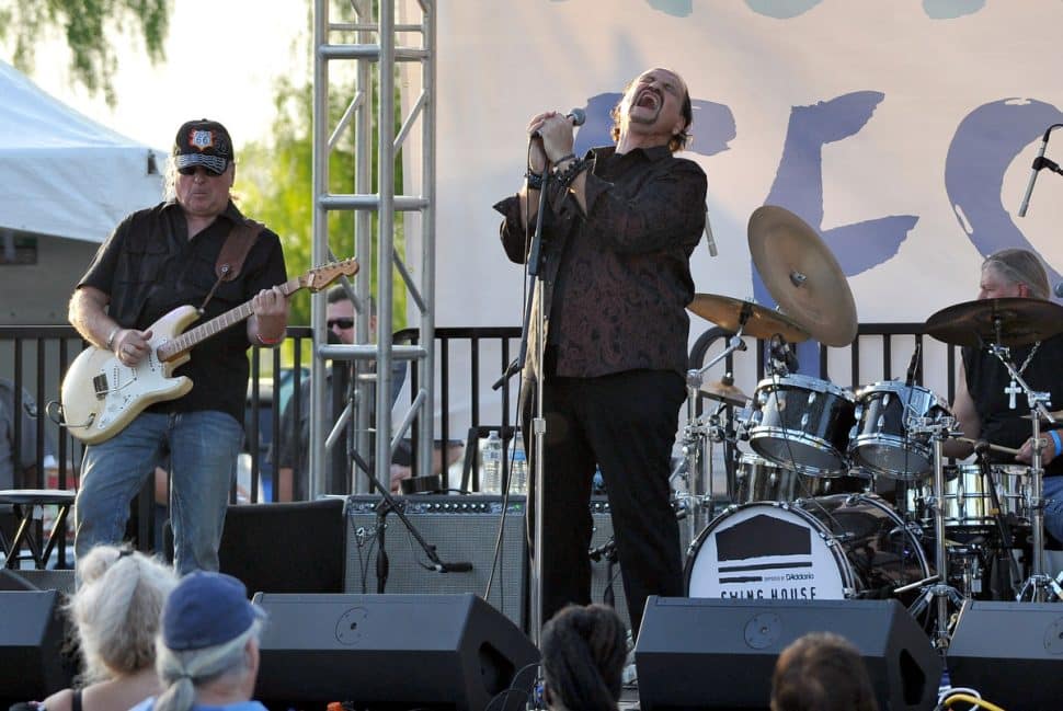 New Blues Revolution performs during the New Blues Festival V at El Dorado Park in Long Beach, Ca., September 1, 2018. (John Valenzuela/ Correspondent)