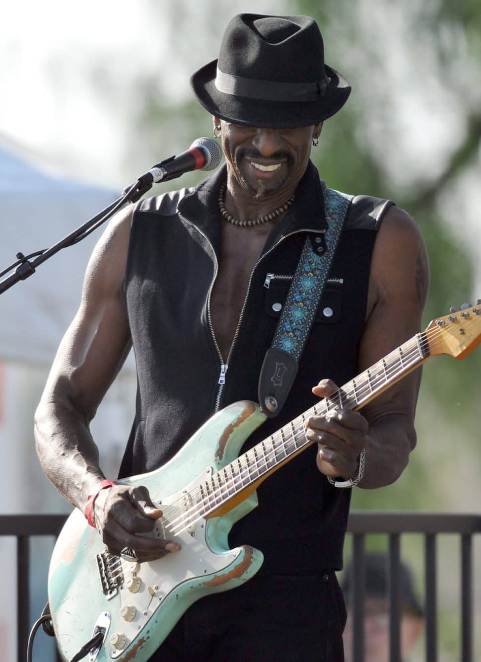 Dennis Jones performs during the New Blues Festival V at El Dorado Park in Long Beach, Ca., September 1, 2018. (John Valenzuela/ Correspondent)