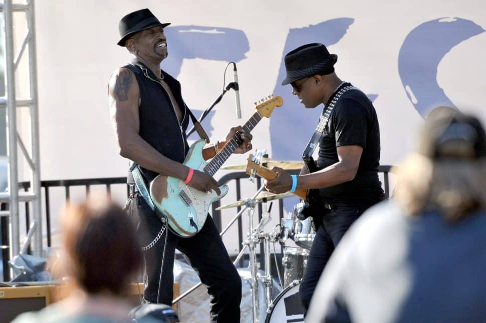 Dennis Jones performs during the New Blues Festival V at El Dorado Park in Long Beach, Ca., September 1, 2018. (John Valenzuela/ Correspondent)