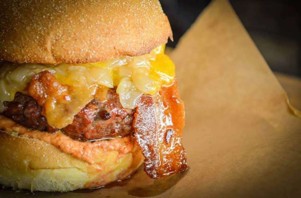 The Chianina burger at Chianina with bacon. Photo by Brian Addison.