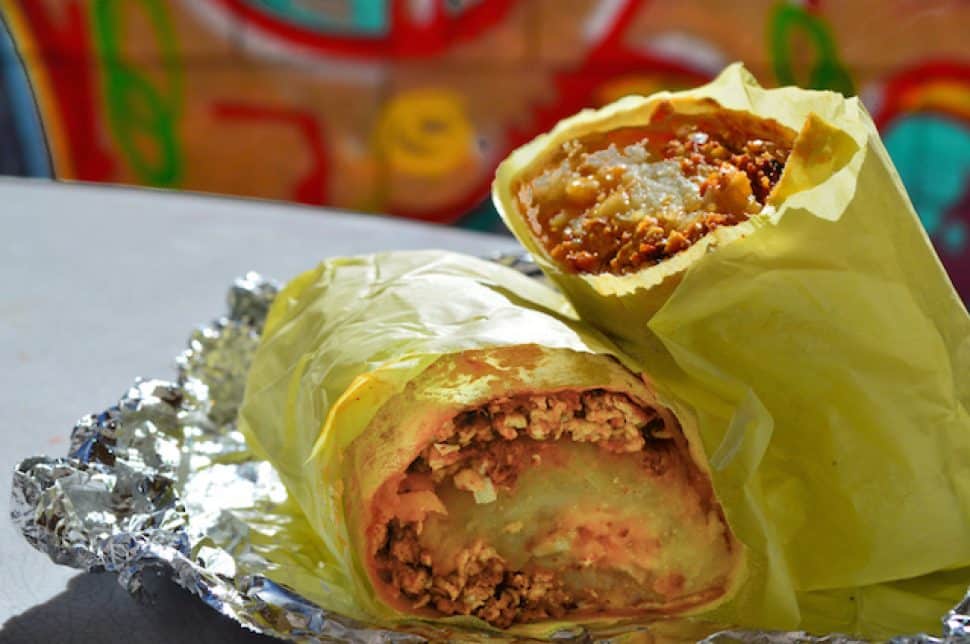 Jerry's chorizo breakfast burrito. Photo by Brian Addison.