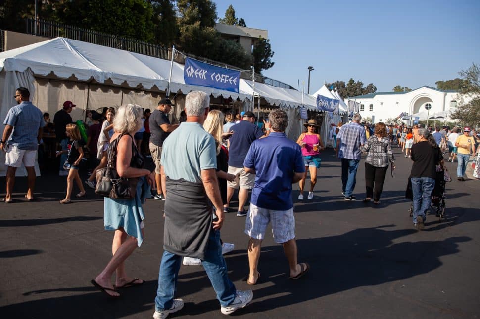 Hundreds of visitors stroll the Greek Fest delicacies and enjoy Greek music and dance in Long Beach Sunday, September 2, 2018. Photo by Kelly Smiley