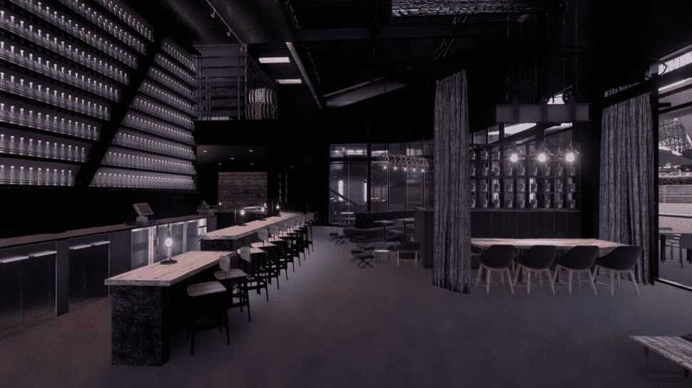 A rendering of the inside of Portuguese Bend. Courtesy of Studio One Eleven.