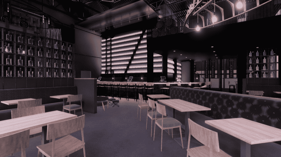 A rendering of the inside of Portuguese Bend. Courtesy of Studio One Eleven.