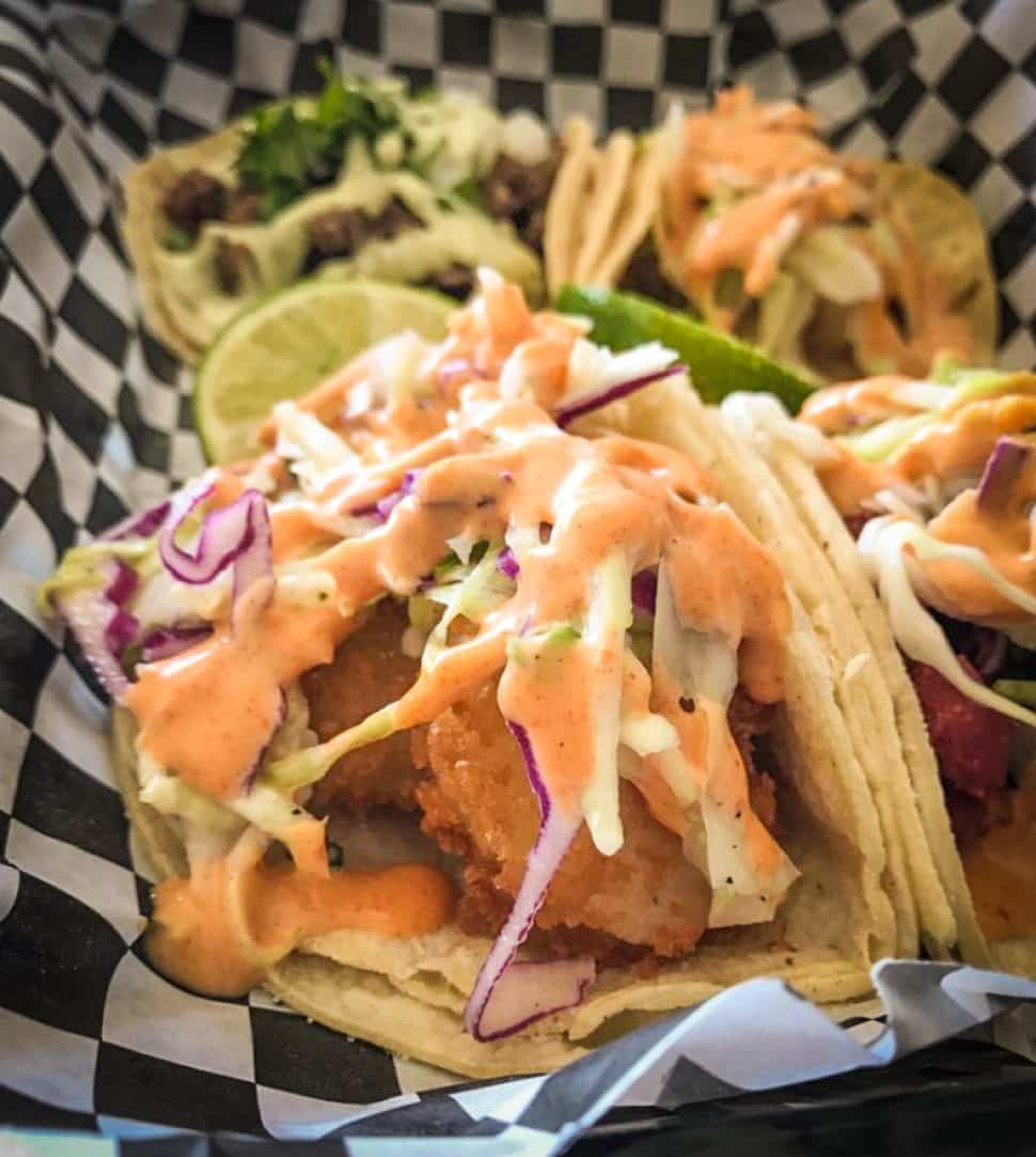 The tocino taco from Tux & Chucks in West Long Beach. Courtesy of Mizzy M./Yelp!