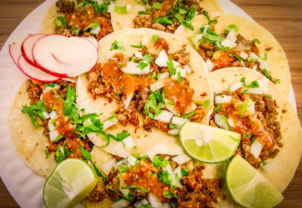The carne asada taco plate from The Yard Taco. Courtesy of Erick L./Yelp!