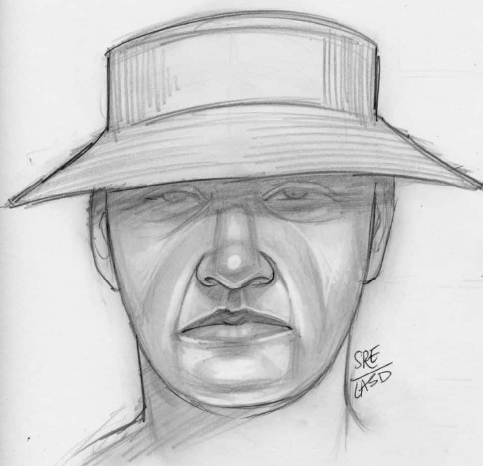 A composite sketch of the gunman who killed 57-year-old Fred Taft in a Pan American Park bathroom on July 21, 2018. Photo courtesy LBPD.