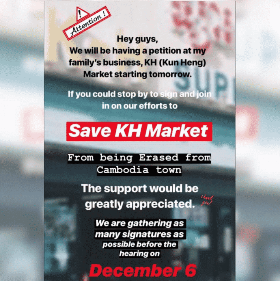KH Market has reached out to its community via social media in the hopes of attracting supporters at the Dec. 6, 2018 Planning Commission Meeting.