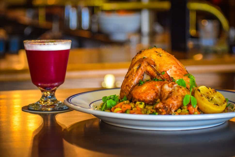 The Ordinarie's roasted chicken with sweet potato succotash. Photo by Brian Addison.